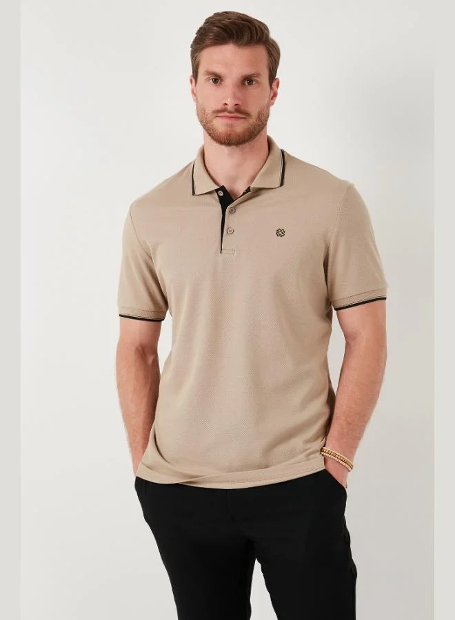 Buratti Buratti Cotton Slim Fit Striped Detail Buttoned Polo Collar 4-Pack Men's T-Shirt 5902118S4